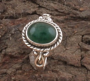 Wholesale Bulk Natural Green Jade Women's Classic 925 Sterling Silver Bezel Setting Wedding Party Gemstone <b>Finger</b> <b>Ring</b> Jewelry - Product Image 4