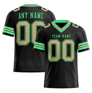 Camiseta de Fútbol Americano Personalizada para Hombre, Cuello en V, Manga Corta, Impresión Sublimada, Nombre del Equipo, Número, Ropa Deportiva de Poliéster que Absorbe la Humedad - Product Image 3