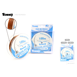 Línea de Pesca Yommy 100m 8.90kg 0.40mm Nylon Multicolor Hilo de Pesca - Product Image 4