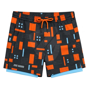 Custom Logo Men's 2 in 1 Athletic Quick Dry Lightweight Running <b>Shorts</b> Sweat Wicking Gym Workout Elastic <b>Short</b> <b>Compression</b> Liner - Product Image 2