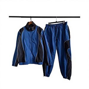 Conjunto Deportivo de Dos Piezas para Hombre, Ecológico, con Cierre, Chaqueta Cortavientos y Pantalones, Transpirable, Resistente al Viento y de Secado Rápido - Product Image 1