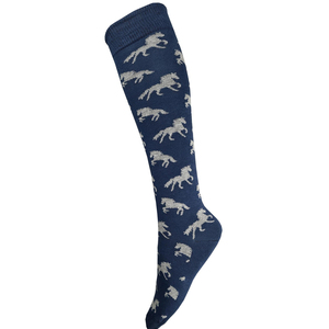 Cotton Eco-Friendly Breathable Knee High Horse Riding <b>Compression</b> Sport <b>Socks</b> for Men <b>Women</b> with Custom Logo on Bottom - Product Image 3