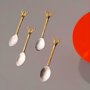 Juego de tenedores de cabeza de Reno de latón, mango de latón para restaurante de Hotel y cocina, cuchara usada, fiesta de boda a precio barato - Product Image 5