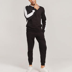 Ensemble de survêtement pour homme, sweat-shirt et pantalon de jogging décontractés, mélange de coton doux, tissu respirant, coupe athlétique, parfait pour la salle de sport, la course à pied et les sports. - Product Image 6