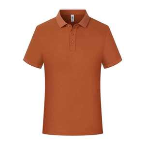 Polo piqué uni essentiel pour homme 2026 – Coupe ajustée décontractée élégante à manches courtes – Bleu roi et orange – Vêtement basique HD - Product Image 6