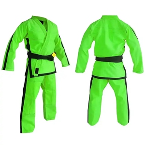 ชุดยูโดผ้าฝ้ายออร์แกนิคปักโลโก้ตามสั่ง แบบ Pearl Weave สำหรับฝึกซ้อมบราซิลเลียนยิวยิตสู ระดับมืออาชีพ พร้อมอุปกรณ์ป้องกัน - Product Image 1