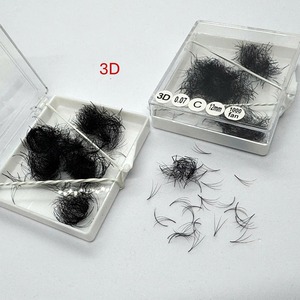 Extensions de cils naturels longs en cheveux synthétiques 3D-8D, volume, faits à la main, en éventail, base pointue, vente en gros, directement de l'usine - Product Image 5