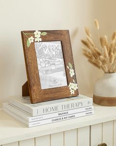 Bella Haindpainted Wooden Photo <b>Frame</b> (<b>5</b> <b>x</b> 7 Inch) | Handcrafted Wooden Picture <b>Frame</b> with Hand-Painted - Product Image 1