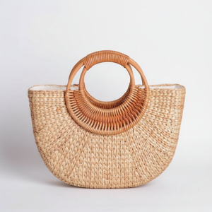 Natural Water Hyacinth <b>Bag</b> for Women Handbaag Handmade in Vietnam Woven Hot Product Wholesale Water Hyacinth Straw Beach <b>Bag</b> - Product Image 3