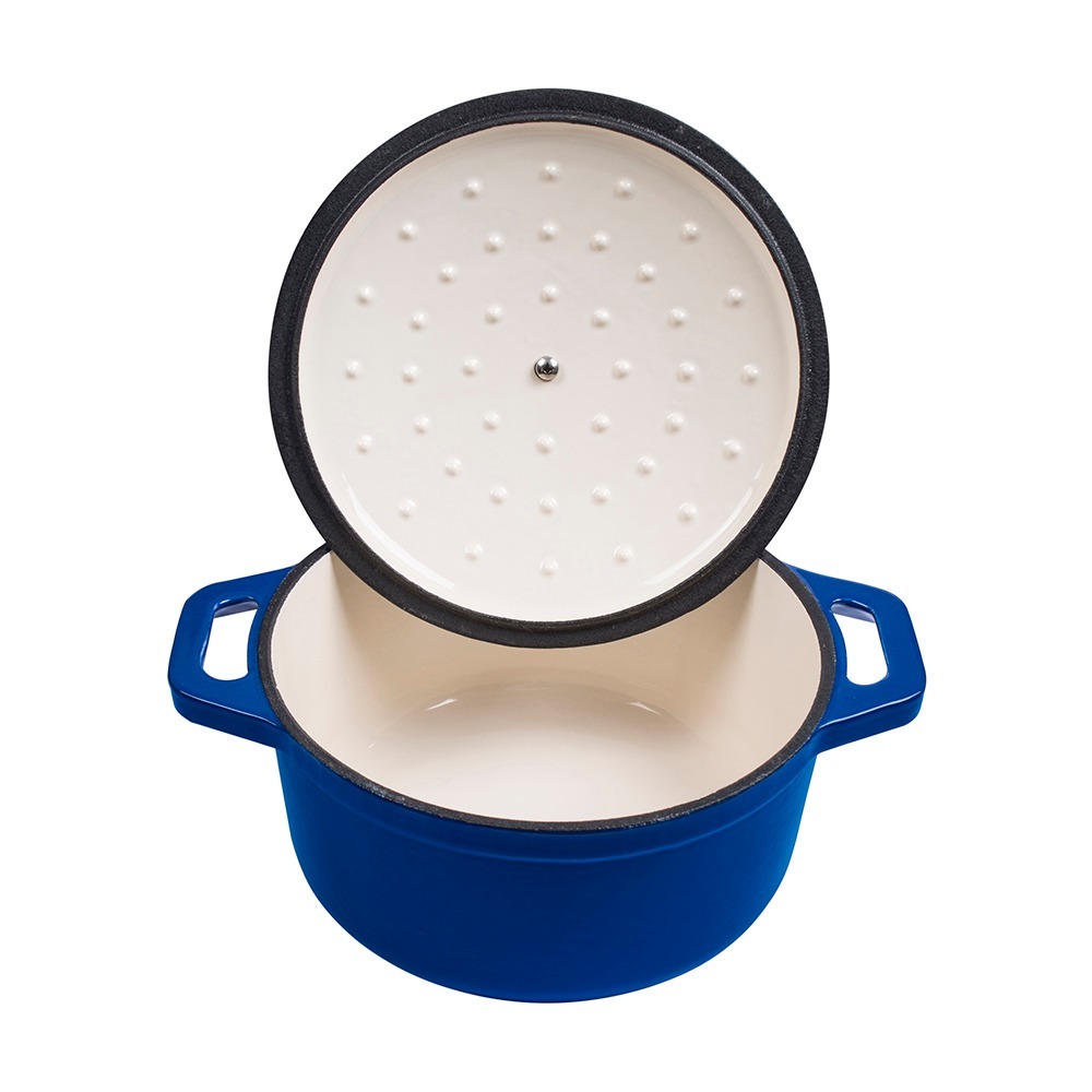 Factory Colorful High Quality Eco-Friendly Home Kitchen Wholesale 24cm Casserole Nonstick Cooking Pot Enamel Cast Iron Cookware