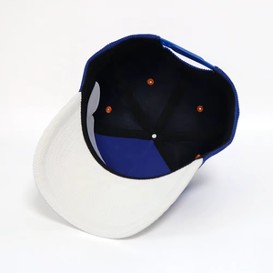 Gorras de Pana de Dos Tonos Personalizadas OEM, Gorras de Béisbol de Lujo con Logotipo Bordado Premium, al por Mayor a Bajo Precio, Unisex - Product Image 6