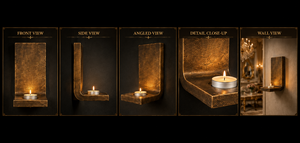 Crystal Venetian Baroque Luxury <b>Wall</b> <b>Sconce</b> Decorative <b>Wall</b> <b>Light</b> with Ornate Mirror Detailing Elegant Brass Arms crystal handle - Product Image 2