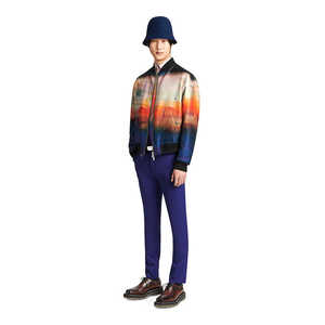 Chaqueta Bomber Delgada con Capucha y Estampado de Camuflaje por Transferencia Térmica, Directo de Fábrica, Personalizada, de Poliéster, con Cremallera Completa, para Entrenamiento Atlético - Product Image 4