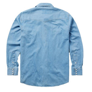 Chemises en jean personnalisées pour hommes, vente en gros, avec tissu durable, respirant, confortable et écologique, vêtements d'extérieur sur mesure - Product Image 2