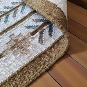 Alfombra Durrie de Lana Hecha a Mano con Patrón Abstracto, Tejido Plano de Pelo Corto, Moderna y Ecológica, para Sala de Estar - Product Image 3