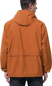 Men's Lightweight Windbreaker <b>Jacket</b> - Breathable and <b>Waterproof</b> with Hood for Outdoor Activities and Casual Wear - Product Image 6