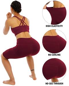 Shorts de sport taille haute sans coutures pour femme, idéal pour le yoga, la course et l'entraînement en salle de sport - Product Image 4