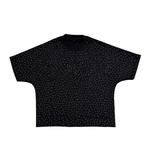 Camisetas Oversize de Algodón Transpirable para Hombre con Pedrería, Estilo Urbano, Ajuste Holgado, para Uso Diario en Verano - Product Image 1