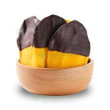 Mango Dried Fruit Coated <b>Chocolate</b> Sliced Juicy Dried Mango Black/White Vanilla Flavored Vacuum Pack 0.6kg - Product Image 1