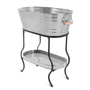 Meilleur seau à vin en métal tendance, seau à glace ovale en fer galvanisé, seau à bière en étain uni, seau à vin ovale, taille personnalisée - Product Image 6