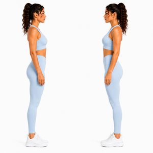 Women V Waist Yoga Set High Waist Leggings Sports Bra Fitness Gym Workout Activewear Set - Product Image 2