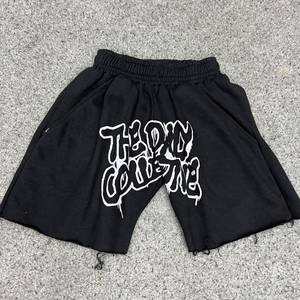 The <b>Only</b> Culture <b>Men's</b> Black Cotton Shorts Elastic Waist Street Style Letter Print Front Logo Breathable Knitted - Product Image 1