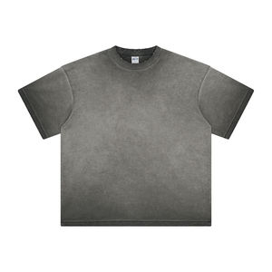 Camiseta Negra 100% Algodón, Manga Corta, Cuello Redondo, Corte Holgado, Informal, para Hombre, Diseño Sólido, Ecológica, Transpirable, Estilo Urbano - Product Image 3