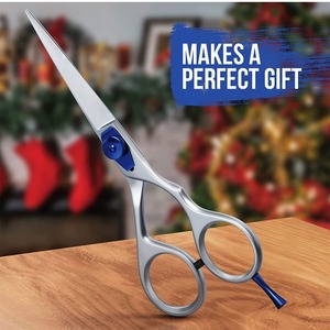Top Design Customized Stainless Steel Salon Customized Hairdresser Barber Haircut <b>Left</b> <b>Handed</b> Hair <b>Scissors</b> Set - Product Image 6