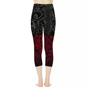 Leggings Capri Respirants à Taille Haute et Effet Ventre Plat Personnalisés pour Femmes avec Finition Lisse Effet Beurre - Product Image 5