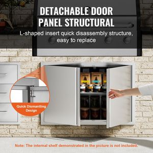 Porta di Accesso BBQ a Incasso in Acciaio Inox 36W X 24H Pollici per Cucina Esterna, Accessori per Mobili a Muro - Product Image 3