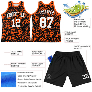 Custom Sublimated Basketball Jersey Shorts Set Unisex Moisture Wicking Mesh Team Name Print Adult All Seasons - Product Image 4