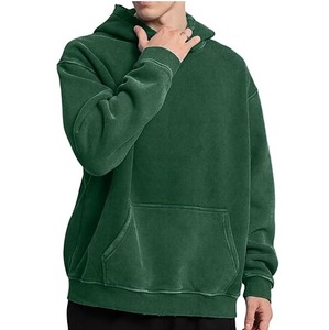 French Terry Heavy Weight Hoodie Pullover Vintage Acid Washed <b>Sweatshirt</b> Hooded Breathable Plus Size Down Shoulder Hoodies - Product Image 2