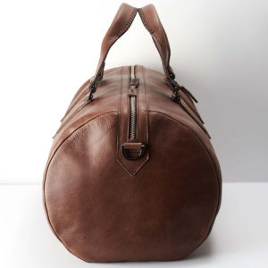 Sac de voyage pour homme en cuir véritable de haute qualité, très vendu, avec couleur et taille personnalisées, logo client, fabriqué au Pakistan - Product Image 4