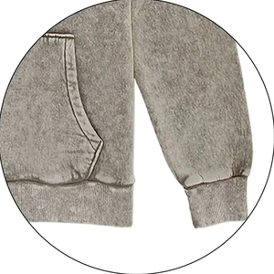 OEM Vintage Sun Faded Pocket Pullover Sweatshirt Custom Oversized Acid Washed Hoodies for Men XS Fleece Thermal Plus Reversible - Product Image 6