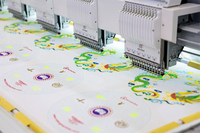 Machine à broder industrielle informatisée à 22 têtes avec broderie de haute précision