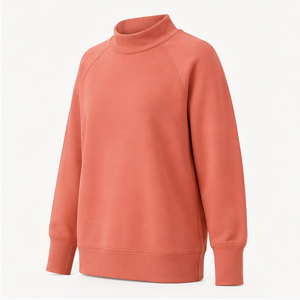 Pull en molleton confortable pour femme, style streetwear décontracté, col roulé, idéal pour les week-ends et les loisirs - Product Image 6