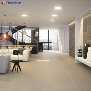 กระเบื้องเซรามิคเคลือบด้านสีเบจ600x600ทันสมัยกระเบื้องภายในซีเมนต์ดูซีเมนต์คุณภาพสูงกันลื่น - Product Image 1