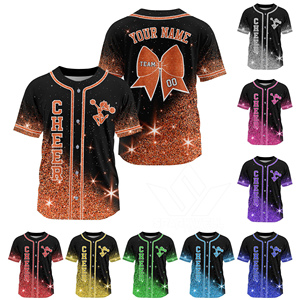 เสื้อเบสบอลแบบซับลิเมชั่นสั่งทำพิเศษ ดีไซน์โบว์ แขนสั้น ระบายอากาศได้ดี โพลีเอสเตอร์ ชื่อทีมสั่งทำได้ ชุดกีฬาสำหรับผู้ใหญ่แบบยูนิเซ็กซ์ - Product Image 2