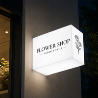 Boîte à lumière LED personnalisée Signvia avec un design durable et écologique pour la publicité extérieure, en acrylique, pour les salons de beauté