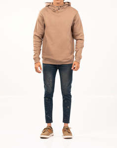 Sweat-shirts pour hommes en coton 100% de haute qualité, logo personnalisé brodé, coupe ample, écologiques, grandes tailles, teinture unie, automne - Product Image 3