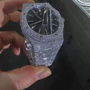 Reloj Unisex con Incrustaciones de Moissanita, con Fecha Automática, Diamantes Incoloros de Alta Calidad, Precio de Mayoreo, Superventas - Product Image 6