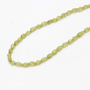 Peridoto Natural AAA facetado 4*6mm gotas cuentas 10 pulgadas taladro recto con Material de piedra Natural - Product Image 1