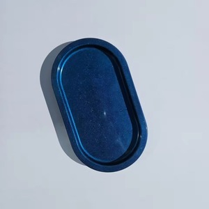 Plateau de service en résine écologique de haute qualité, taille et couleur personnalisables, modèle Love Design, personnalisation disponible, design minimaliste bleu - Product Image 6