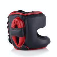 Casque de boxe en cuir de haute qualité avec logo personnalisé, double visière, aérations gaufrées, unisexe, pour le sparring