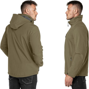 Veste coupe-vent à capuche pour homme, tissu en toile, logo sur le devant, couleurs personnalisables, taille, haute qualité, imperméable, écologique - Product Image 4