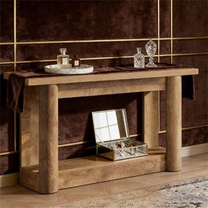 Consolle da Ingresso Stile Rustico con Funzioni di Archiviazione, Tavolo da Divano e Scrivania Principale - Product Image 4