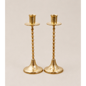Handmade Antique <b>Brass</b> <b>Candlestick</b> <b>Holder</b> Set Elegant Gold Metal Taper Candle Stand for Home Decor and Hotel Tabletop Ornaments - Product Image 3