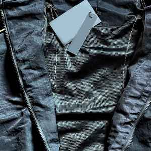 Chaqueta Cortavientos con Capucha Negra para Hombre, Estilo Deportivo de Color Sólido, Tejido de Poliéster de Secado Rápido, Ropa de Otoño - Product Image 4