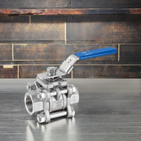 Vanne à boisseau sphérique en acier inoxydable LYC BT-3AK 1 pouce, capacité 1000 PSI, DN15-DN50, passage plein, commande manuelle, filetage BSP, OEM, eau, huile, gaz