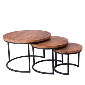 Mesa de Centro de Metal Rústica Moderna Unicorn Handicrafts, Plegable y Portátil, para Hogar, Cafetería y Hotel - Product Image 3